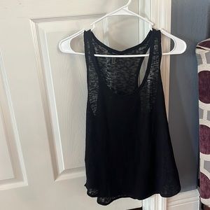 Sheer black tank top